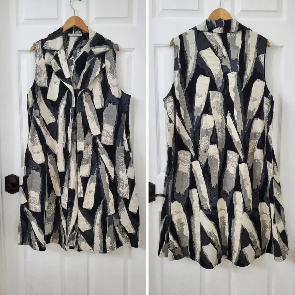 Bryn Walker Marcelina Stretch Jacquard Open Front Vest - Picture 5 of 12